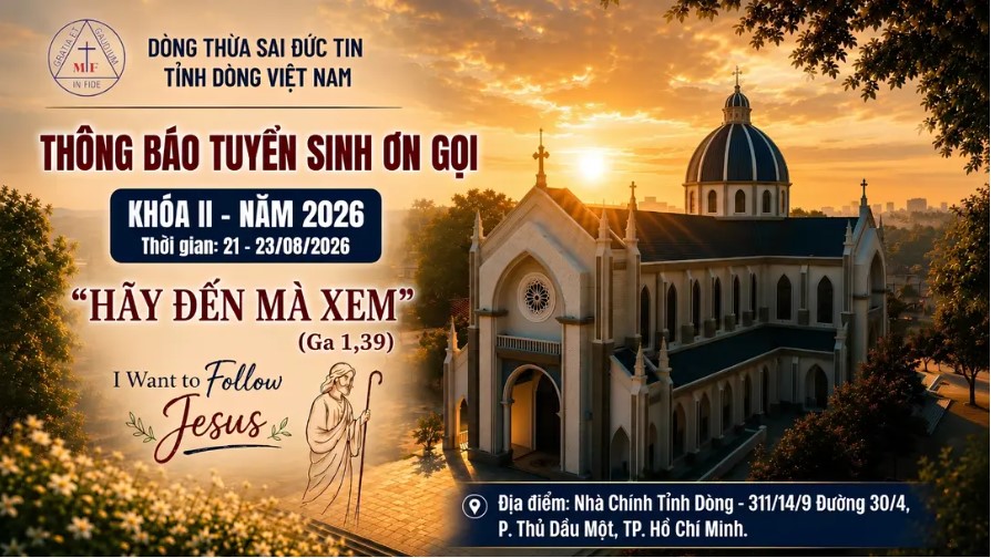 Dòng Thừa Sai Đức Tin - Thông báo tuyển sinh Ơn gọi